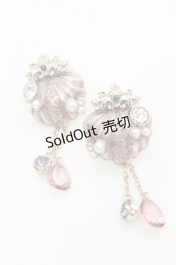 画像1: axes femme / ミスティカルシェルイヤリング  ピンク×ゴールド O-25-09-27-1027-AX-AC-IG-ZT486-F001 (1)