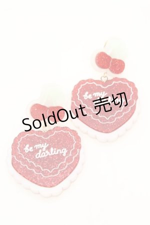 画像: 【SALE】Etoile et Griotte / Heart Cakeイヤリング  レッドケーキ×ホワイトオーロラベース O-25-09-27-1029-LO-AC-OW-ZT488-F006