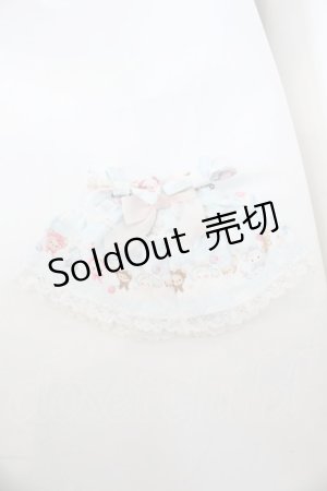 画像: BABY,THE STARS SHINE BRIGHT / くみゃちゃんのふわふわお空でTea Party柄くみゃちゃんジャンパースカート  サックス O-25-09-27-1038-BA-ZA-OW-OS