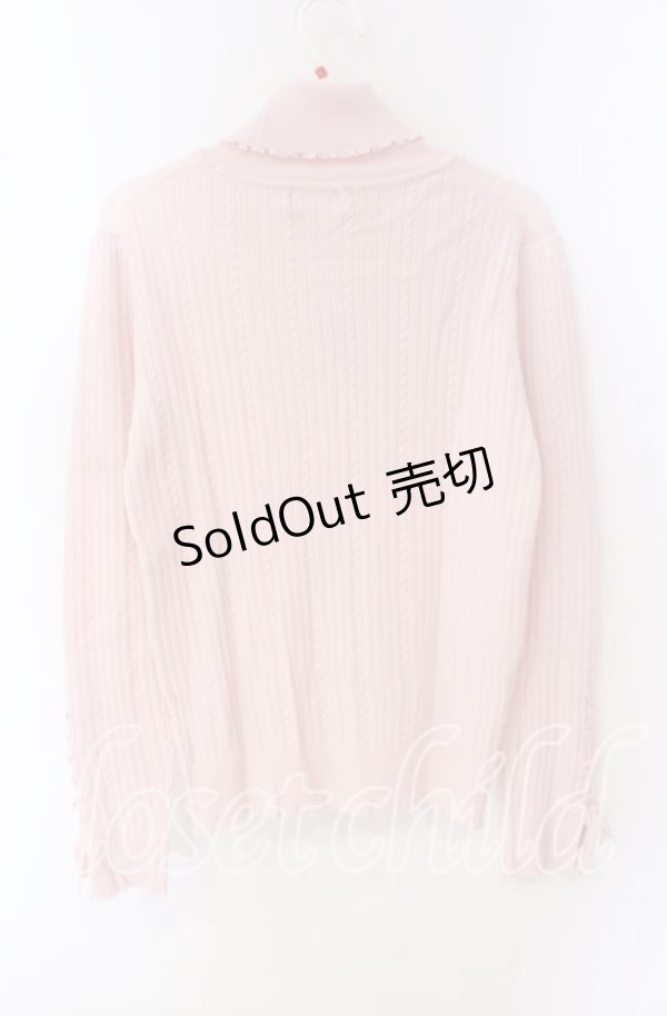 画像3: 【SALE】LODISPOTTO / レースアップタートルニットトップス M ピンク O-25-09-27-072-LO-TO-OW-ZT362 (3)