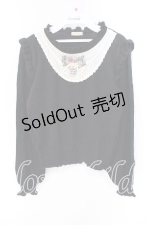 画像: axes femme POETIQUE / リボン刺繍ブロッキングプルオーバー M クロ O-25-09-27-073-AX-TO-OW-OS