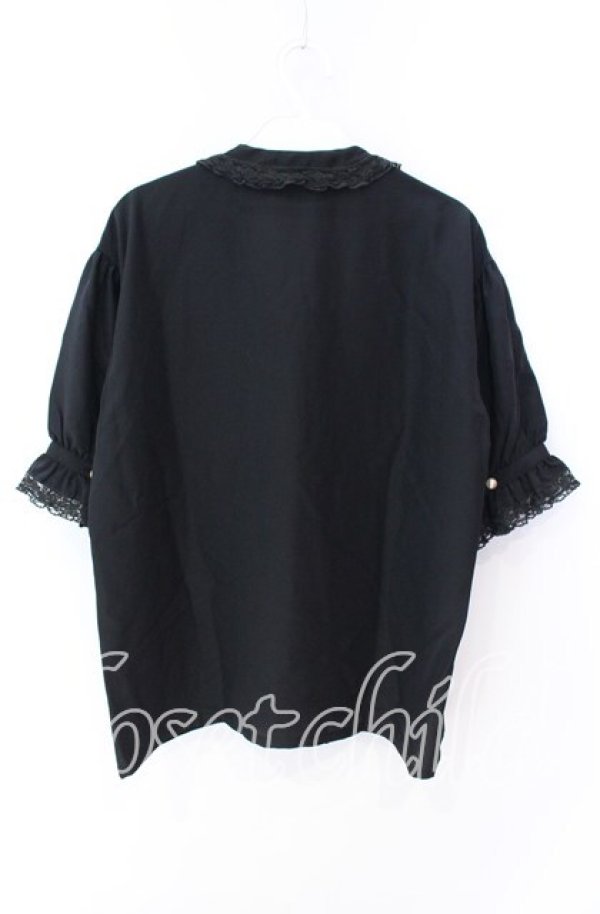 画像3: PINK HOUSE / タック使い丸襟ブラウス  クロ O-25-09-27-078-LO-BL-OW-OS (3)