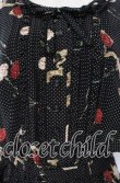 画像2: KANEKO ISAO / カーネーションドット柄ワンピース  クロ O-25-09-27-008-EL-OP-OW-ZT279 (2)