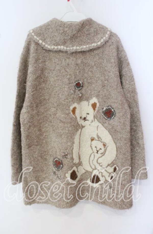 画像3: ILYa LONNG TEMPS / くまニットカーディガン  ブラウン O-25-09-27-088-PU-TO-IG-ZT185 (3)