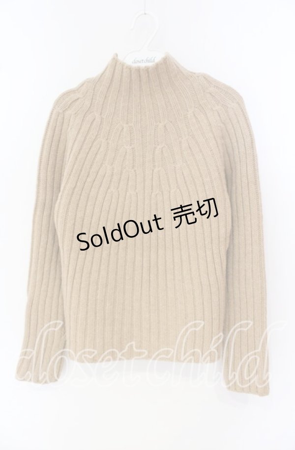 画像1: TOMATSU / 厚手リブニット  ベージュ O-25-09-27-093-LO-TO-IG-ZT380 (1)