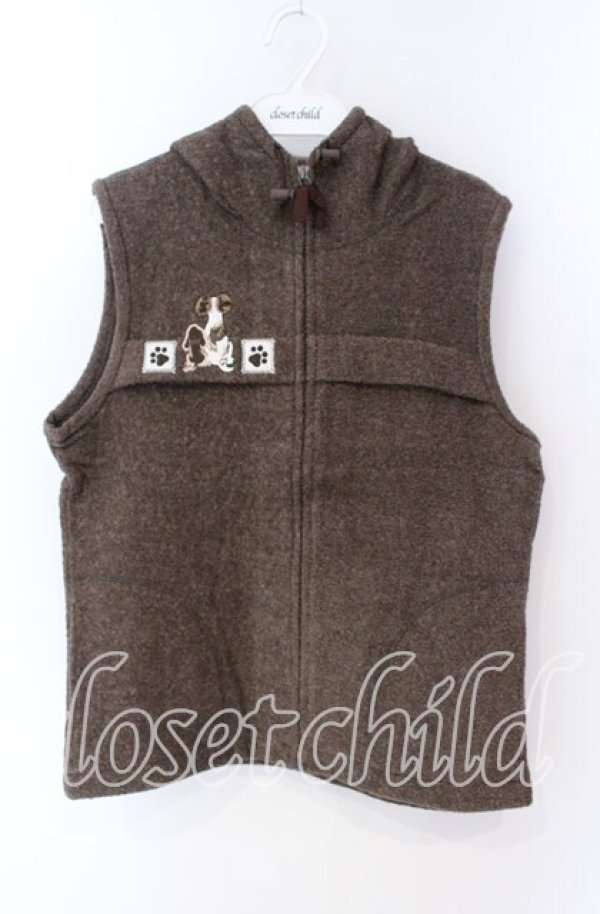 画像1: TOMATSU / 犬ワッペンヘジップ゛スト 38 ブラウン O-25-09-27-094-LO-TO-IG-ZT378 (1)