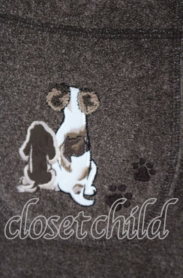 画像2: TOMATSU / いぬワッペンジャンパースカート 38 ブラウン O-25-09-27-095-LO-OP-IG-ZT378 (2)