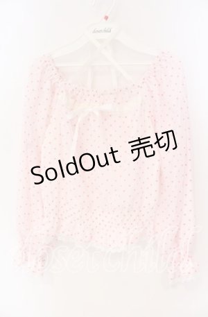 画像: Swankiss / ハートギャザーブラウス F ピンク O-25-09-27-100-CA-BL-OW-OS