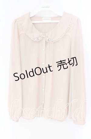 画像: LODISPOTTO / ビジュー配色ブラウス M ベージュ O-25-09-27-101-LO-BL-OW-ZT372