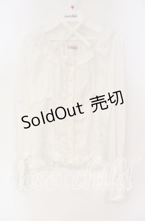 画像: Amavel / フリル&ピンタック長袖ブラウス F シロ O-25-09-27-104-CA-BL-OW-OS