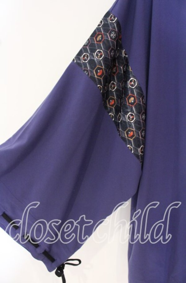 画像2: AXES-X / 小紋柄羽織  パープル O-25-09-27-106-AX-TO-IG-ZT474 (2)