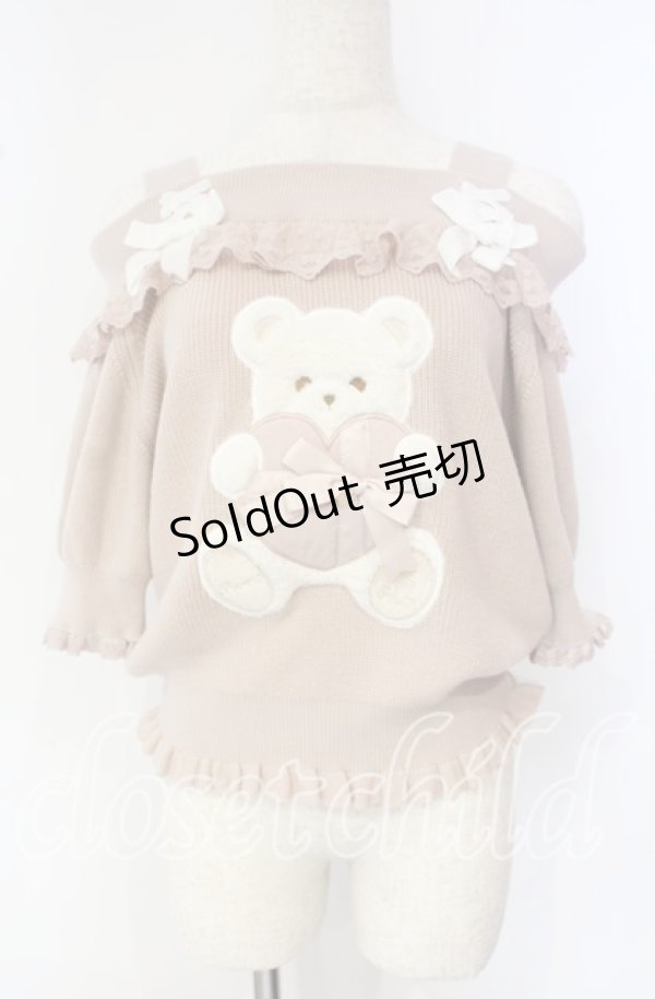 画像1: LIZ LISA / ボアくまオフショルニット  ピンク O-25-09-27-010-LO-TO-OW-OS (1)