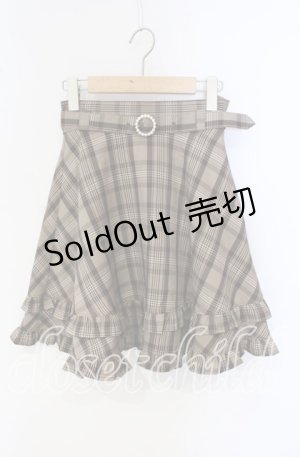 画像: Honey Cinnamon / パールバックルフリルフレアスカート F ブラウン O-25-09-27-015-LO-SK-OW-OS