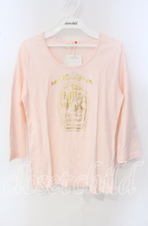 画像1: Emily Temple cute / リリーベルプリントカットソー M ピンク O-25-09-27-031-ET-TO-OW-ZT381 (1)