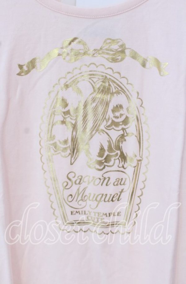 画像2: Emily Temple cute / リリーベルプリントカットソー M ピンク O-25-09-27-031-ET-TO-OW-ZT381 (2)