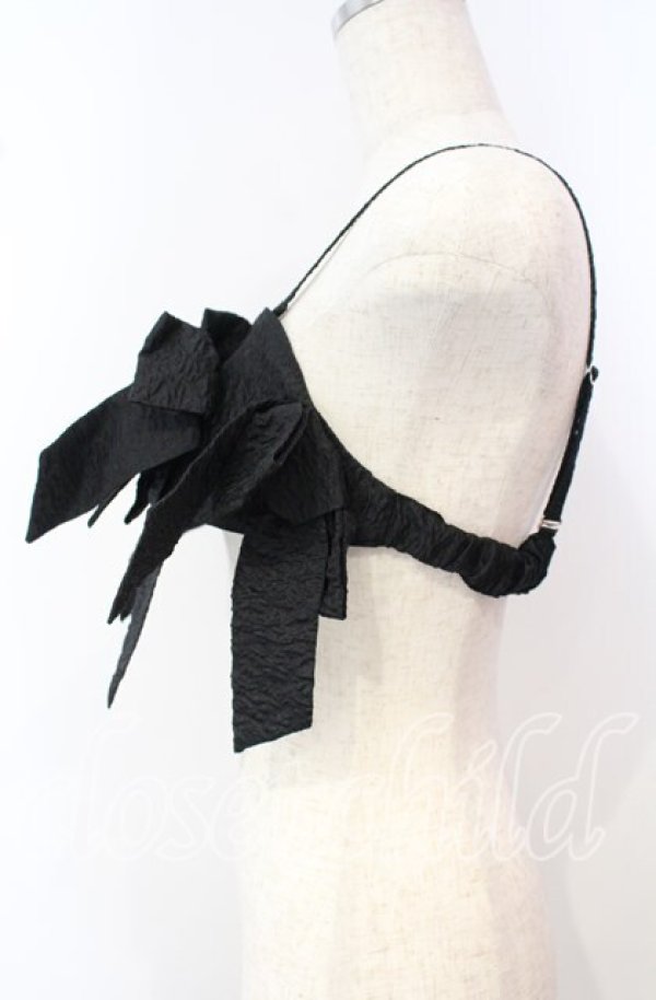 画像2: Pain / ジャガードリボンキャミソールビスチェ  クロ O-25-09-29-034-LO-TO-OW-ZT169 (2)