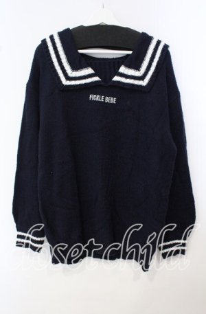 画像: Fickle Bebe / FBセーラーカラーニット F コン O-25-09-29-037-0-TO-OW-OS