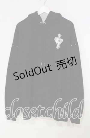 画像: Pium / Sacred crownオーバーサイズパーカー  クロ O-25-09-29-040-LO-TO-OW-OS