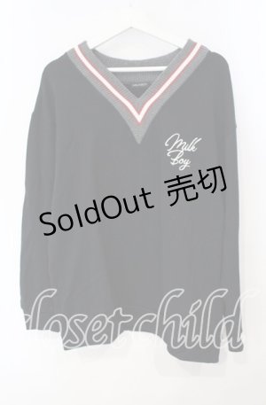 画像: MILKBOY / COLLAGE スウェット  ブラック O-25-09-29-041-MB-TS-OW-OS