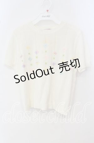 画像: TOMATSU / パステルフラワーニット  イシロ O-25-09-29-046-LO-TO-IG-OS