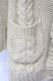 画像2: PINK HOUSE / ケーブル編みカーディガン  アイボリー O-25-09-29-005-LO-TO-IG-ZT185 (2)