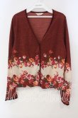 画像1: TOMATSU / 薔薇カーディガン 38 アカ系 O-25-09-29-054-LO-TO-IG-ZT446 (1)
