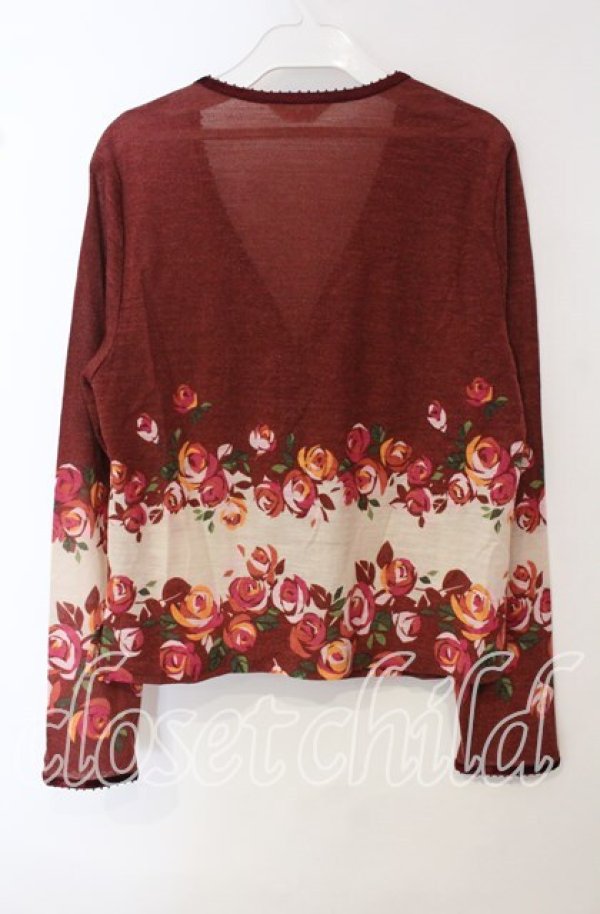 画像3: TOMATSU / 薔薇カーディガン 38 アカ系 O-25-09-29-054-LO-TO-IG-ZT446 (3)