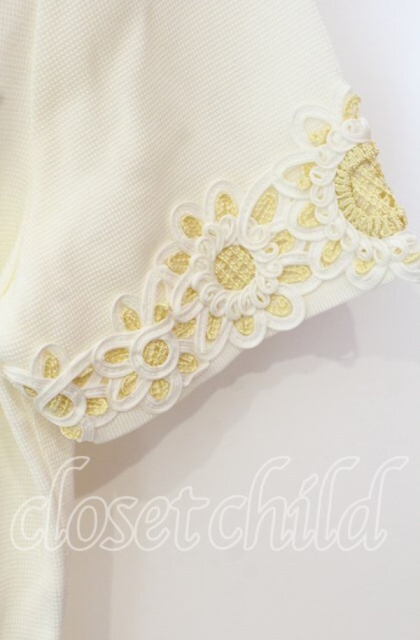 画像2: TOMATSU / フラワーレーストップス  アイボリー O-25-09-29-055-LO-TO-IG-ZT381 (2)