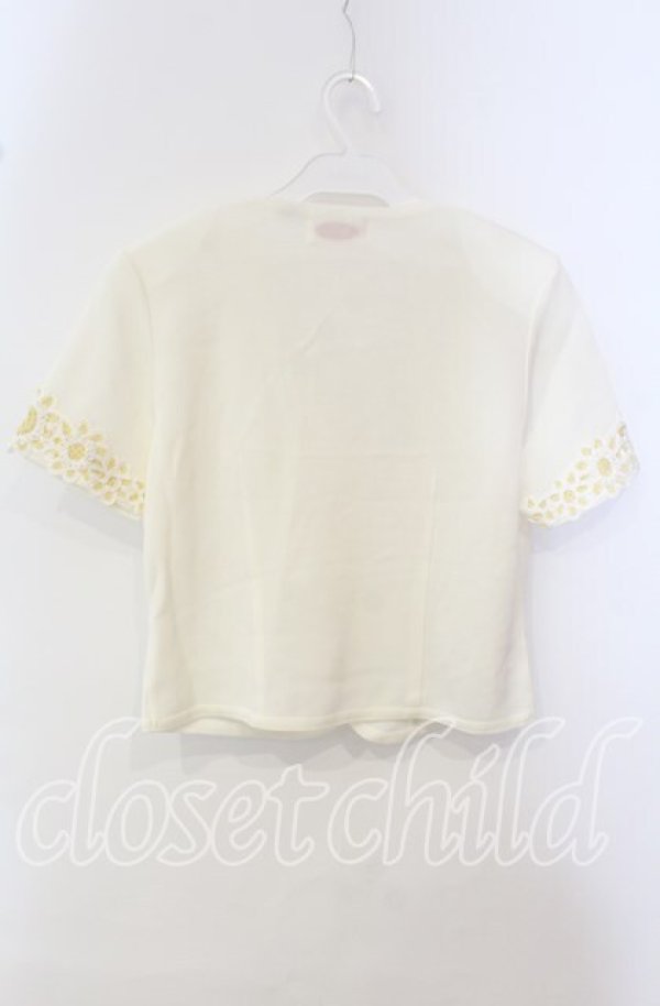 画像3: TOMATSU / フラワーレーストップス  アイボリー O-25-09-29-055-LO-TO-IG-ZT381 (3)