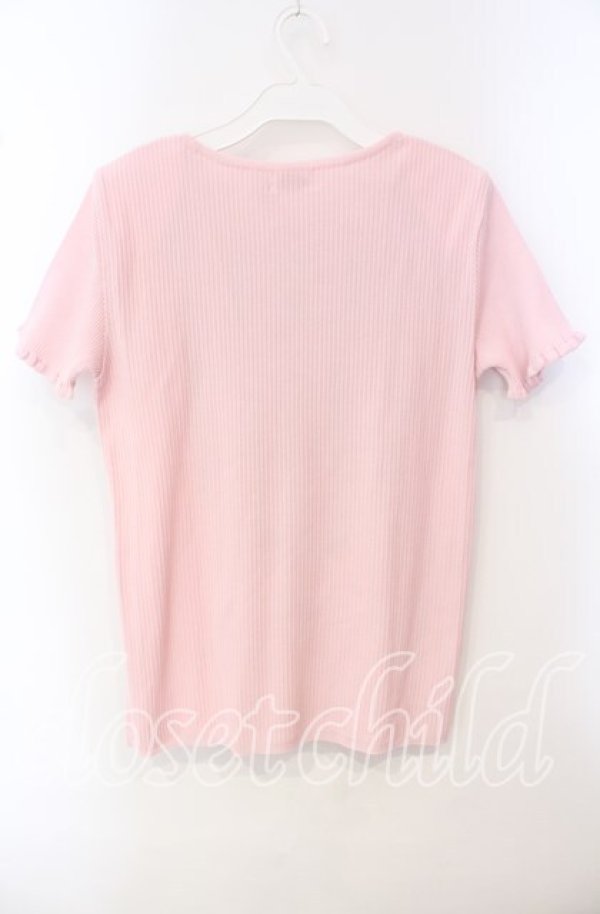 画像3: TOMATSU / フラワー柄ニット半袖  ピンク O-25-09-29-068-LO-TO-IG-OS (3)