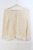 画像1: TOMATSU / 裾フリンジンカーディガン 38 アイボリー O-25-09-29-071-LO-TO-IG-ZT381 (1)