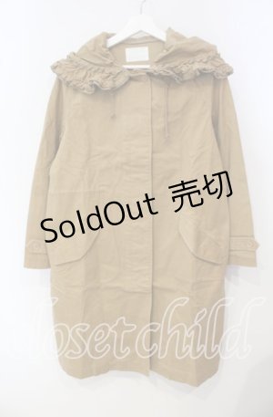 画像: PINK HOUSE / フリルフードモッズコート  ブラウン O-25-09-29-072-LO-CO-IG-ZT-C035