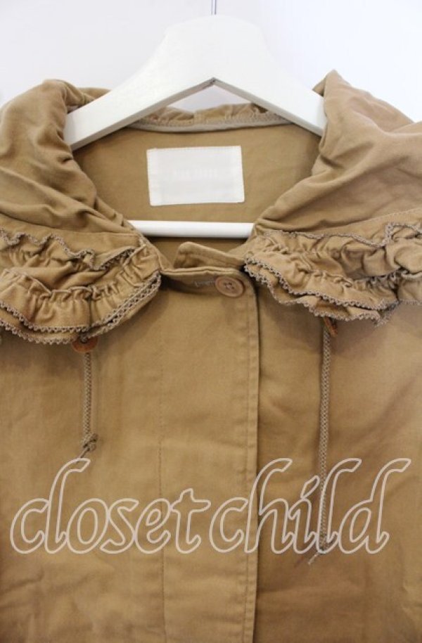 画像2: PINK HOUSE / フリルフードモッズコート  ブラウン O-25-09-29-072-LO-CO-IG-ZT-C035 (2)