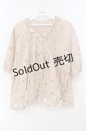 画像: KANEKO ISAO / 三角パッチワークすずらんプリントブラウス【お直しあり】  ピンク O-25-09-29-076-EL-BL-IG-OS