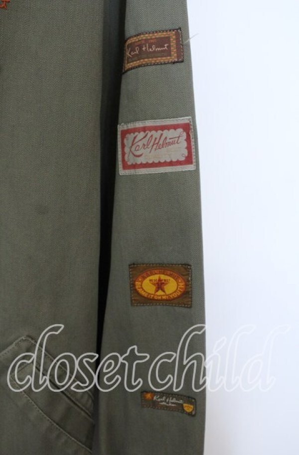 画像2: Karl Helmut / パッチワークジップジャケット M グリーン O-25-09-29-077-EL-JA-IG-ZT175 (2)