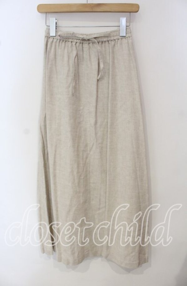 画像1: TOMATSU / リネンロングスカート  アイボリー O-25-09-29-079-LO-SK-IG-ZT380 (1)