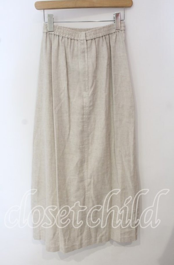 画像2: TOMATSU / リネンロングスカート  アイボリー O-25-09-29-079-LO-SK-IG-ZT380 (2)