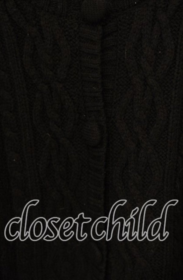 画像2: PINK HOUSE / アラン編みニットカーディガン  クロ O-25-09-29-007-LO-TO-IG-ZT116 (2)