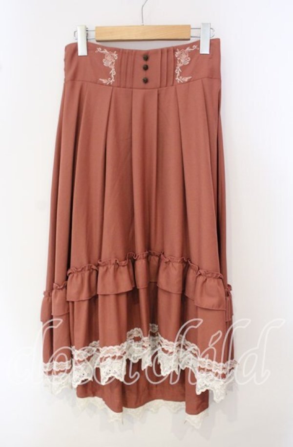 画像1: axes femme / サス付フィッシュテールスカート M ピンク O-25-09-29-084-AX-SK-OW-ZT015 (1)