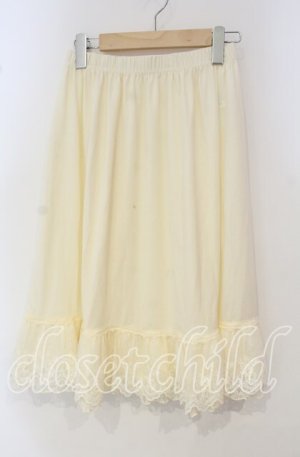 画像: axes femme / レース重ねペチスカート M キナリ O-25-09-29-089-AX-SK-OW-OS
