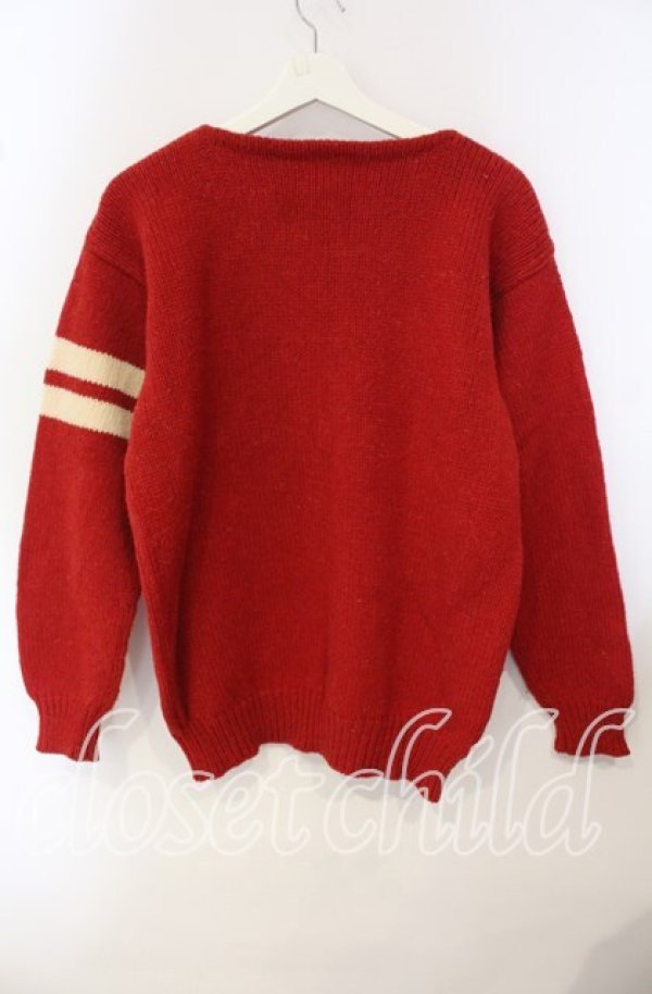 画像2: MEN'S KANEKO ISAO / Kワッペンニット  レッド O-25-09-29-009-LO-TO-IG-ZT079 (2)