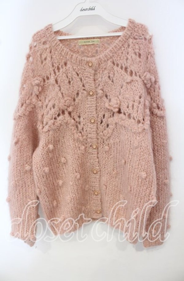 画像1: KANEKO ISAO / モヘアニットカーディガン  ピンク O-25-09-29-010-EL-TO-IG-OS (1)