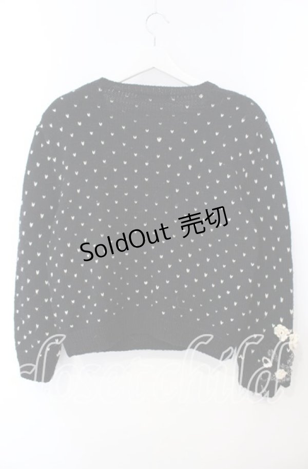 画像3: KANEKO ISAO / 薔薇モチーフニット  ブラック O-25-09-29-012-EL-TO-IG-ZT357 (3)