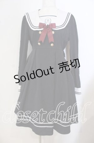 画像: Amavel / Anchor Emblem セーラーワンピース  ネイビー O-25-09-29-023-CA-OP-IG-OS