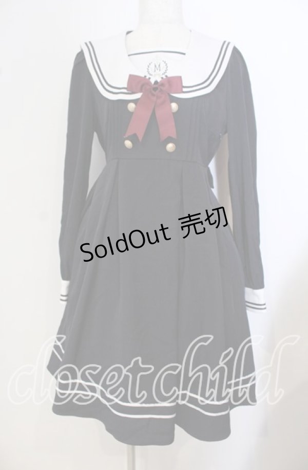 画像1: Amavel / Anchor Emblem セーラーワンピース  ネイビー O-25-09-29-023-CA-OP-IG-OS (1)