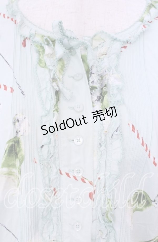 画像2: PINK HOUSE / クリームソーダプリントフリルワンピース【お直しあり】  ミント O-25-09-29-026-LO-OP-IG-OS (2)