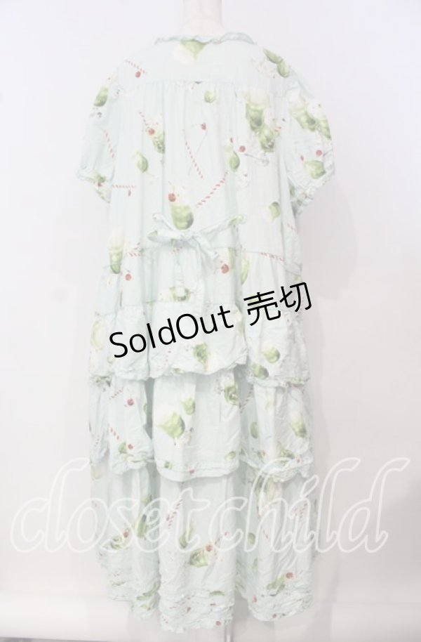 画像4: PINK HOUSE / クリームソーダプリントフリルワンピース【お直しあり】  ミント O-25-09-29-026-LO-OP-IG-OS (4)