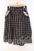 画像1: axes femme / 薔薇レース使いチェックミディスカート M ネイビー O-25-09-30-032-AX-SK-OW-ZT015 (1)