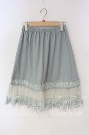 画像: axes femme / 裾モチーフレース使いペチスカート M グリーン O-25-09-30-033-AX-SK-OW-OS