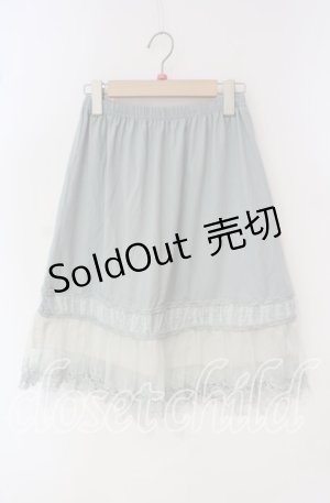 画像: axes femme / 裾モチーフレース使いペチスカート M グリーン O-25-09-30-033-AX-SK-OW-OS